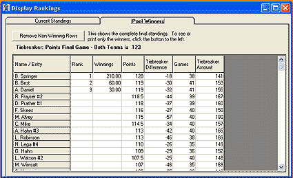 Tourney Tracker Pool Winners Report Screen Shot (19077 bytes)